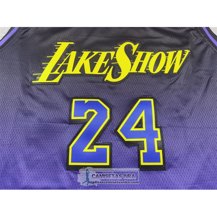 Camiseta Los Angeles Lakers Kobe Bryant NO 24 Ciudad 2024-25 Violeta